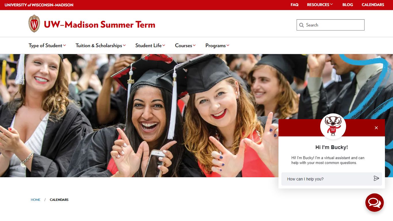 Calendars - UW–Madison Summer Term