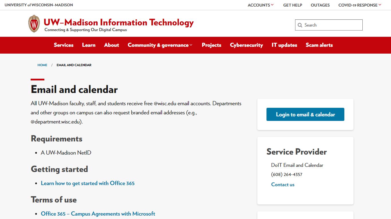 Email and Calendaring - UW–⁠Madison Information Technology